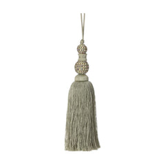 Pewter Jewel Tassel Ornament - 7