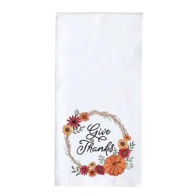 Give Thanks Wreath Towel