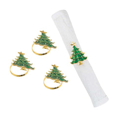 Christmas Tree Napkin Ring - Set of 4