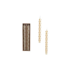 Gold Dot Taper Candle Set