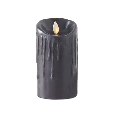 Black Drippy LED Candle - 5.5" Tall