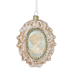 Framed Cameo Glass Ornament