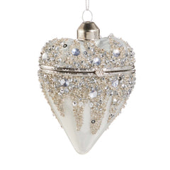 White Heart Box Orn 3.5