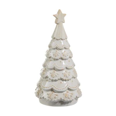 White Glazed Trees - 10" Tall