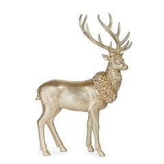 Gold Glitter Deer Wreath - 24