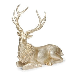 Gold Glitter Deer Laying - 17