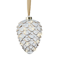 Micro LED Ornament Pinecone - Warm White Lights