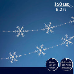 Micro LED Snowflake Garland