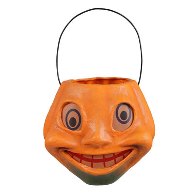 Vintage Silly Pumpkin Bucket - 11.5" Tall