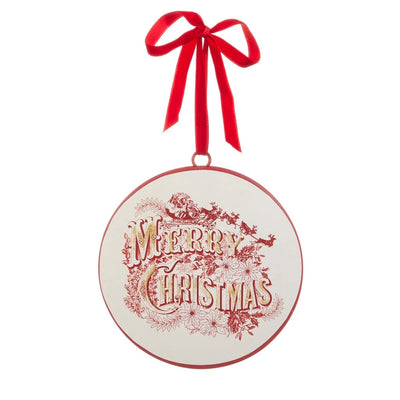 Vintage Merry Christmas Disc - 6"
