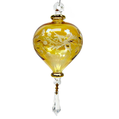 Gold Heart with Etchings Ornament