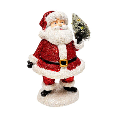 Retro Santa Figurine - 8" Tall