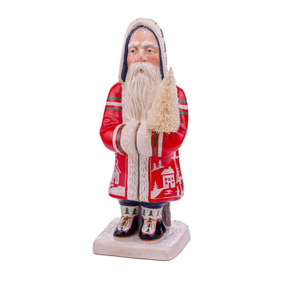 Snowy Village Santa - 10" Tall