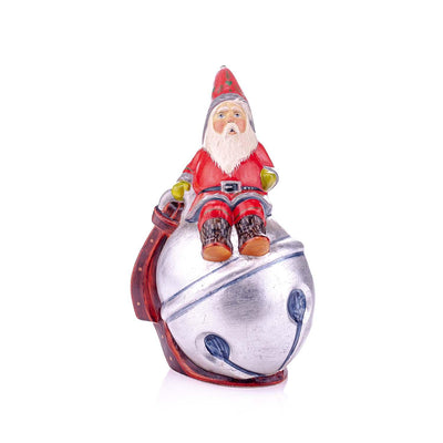 Santa on Silver Bell - 5" Tall