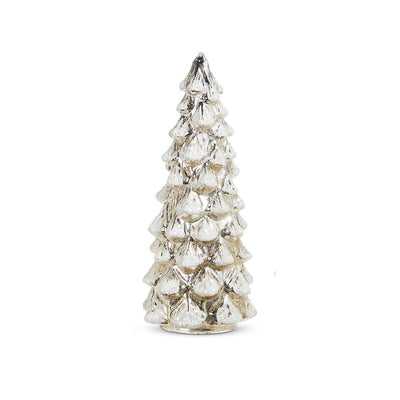 Snowy Silver Mercury Tree - 10" Tall