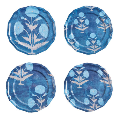 Blue Poppy Side Plates - Set of 4