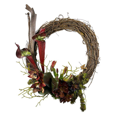 Silk Seeing Eye Flytrap Wreath
