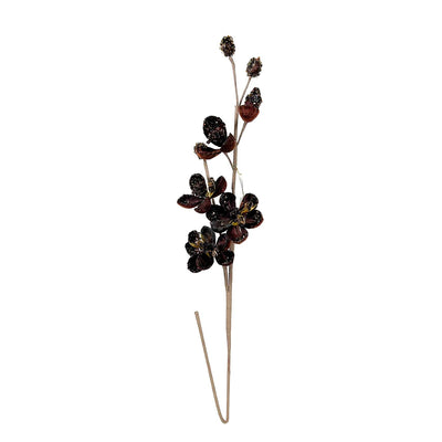 Silk Brown Magnolia Blossom Spray