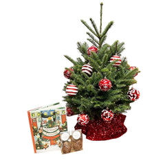 Children's Christmas Tree Kit - Red & White Ornaments