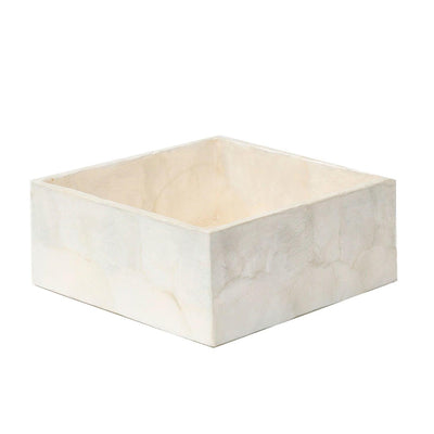 White Capiz Luncheon Napkin Holder