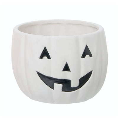 White Jack-O-Lantern Bowl