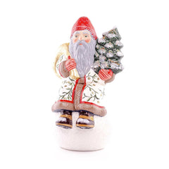 Santa on SnowBall with Gold Sack