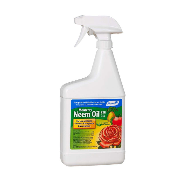 Monterey Neem Oil Fungicide Insecticide Miticide Ready to Use Organic