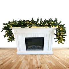 Faux Noble Garland with LED Lighting - 9ft