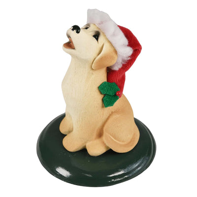 Yellow Labrador with Santa Hat