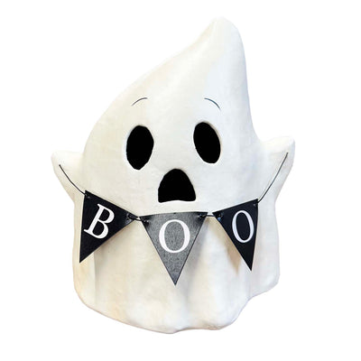 Luminary Boo Ghost with Banner - 6" Tall
