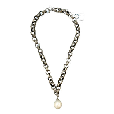Turkish Silver Choker with Pearl