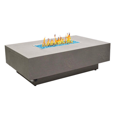 Rectangle Faux Concrete Fire Table w/Lid - 36"x58"