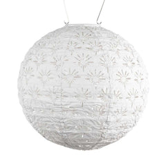 White Solar Globe Lantern - 12