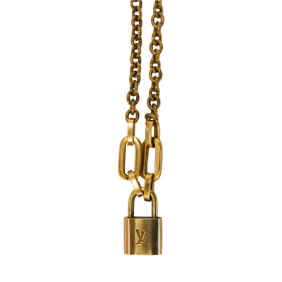 Vintage Louis Vuitton Lock Necklace - 15" Chain