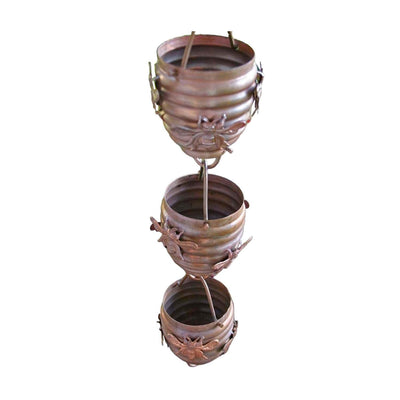 HoneyBee Copper Rain Chain - 8ft Long