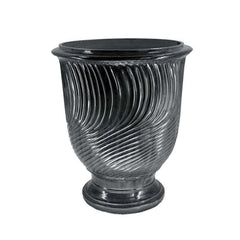 Traditional French Glazed Anduze Vase Blue Stripe  - #2