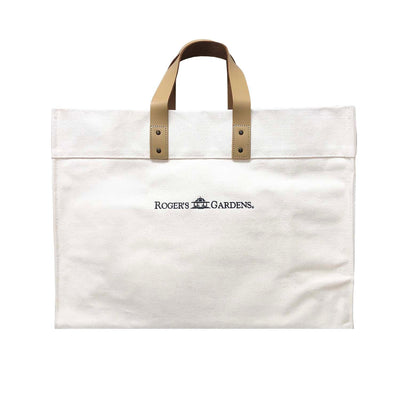 Roger's Gardens Official Leather Handle Canvas Bag