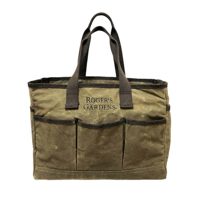 Roger's Gardens Official Waxed Olive Canvas Utility Bag