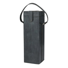 Black Solo Leather Wine Carrier