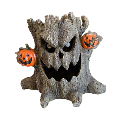 Smoking Spooky Tree with LED Light - 12" Tall