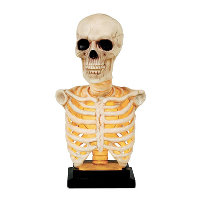 Skeleton Bust Statue with Light and Sound - 16" Tall