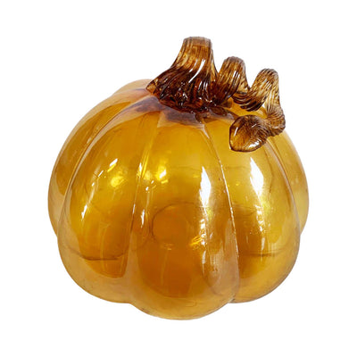Glass Amber Pumpkin - 7"