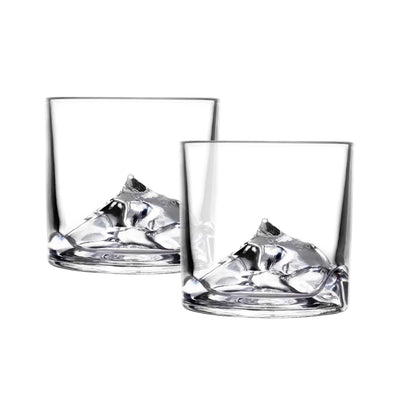 Mt. Everest Crystal Whiskey Glasses - Set of 2