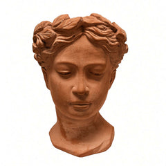 Terracotta Visage Head Planter - 11