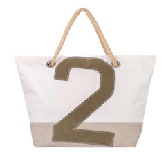 Travel Bag Carla - Linen & Leather from Recycled Sails - #2