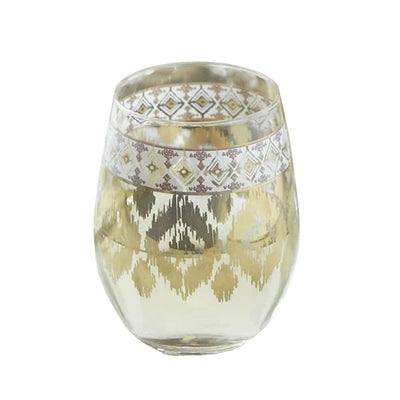 White Twist Stemless Glass