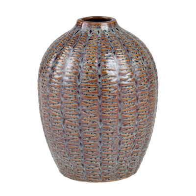 Brown Hawley Vase - 10"