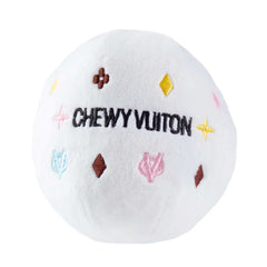 White Chewy Vuiton Ball Pet Toy - 4
