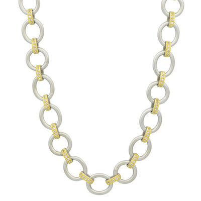 Two-Tone Heavy Link Light Necklace