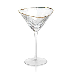 Gold Rim Triangle Martini